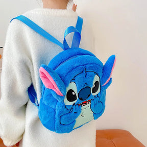 Mochila Escolar Infantil da Disney Stitch Pelúcia