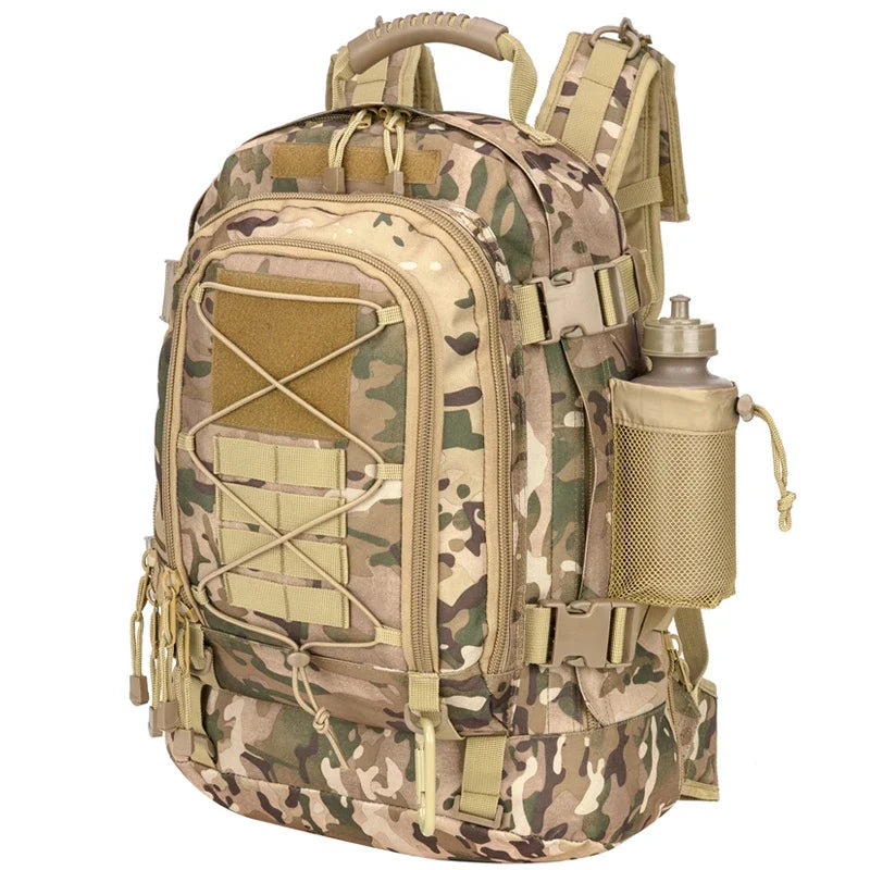 Mochila Militar Tática 60L Expansível - Impermeável - Grande Capacidade