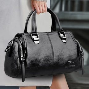 Bolsa Feminina Executiva Raidifer Clássica Couro 3 Camadas