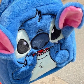 Mochila Escolar Infantil da Disney Stitch Pelúcia