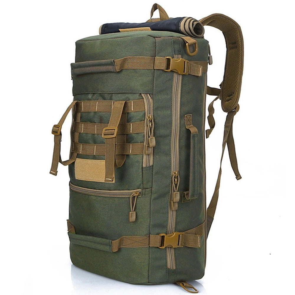 Mochila Militar Tática 50L Trekking - Impermeável - Grande Capacidade