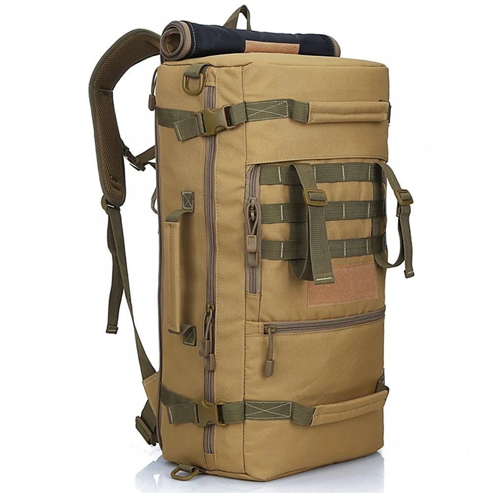 Mochila Militar Tática 50L Trekking - Impermeável - Grande Capacidade