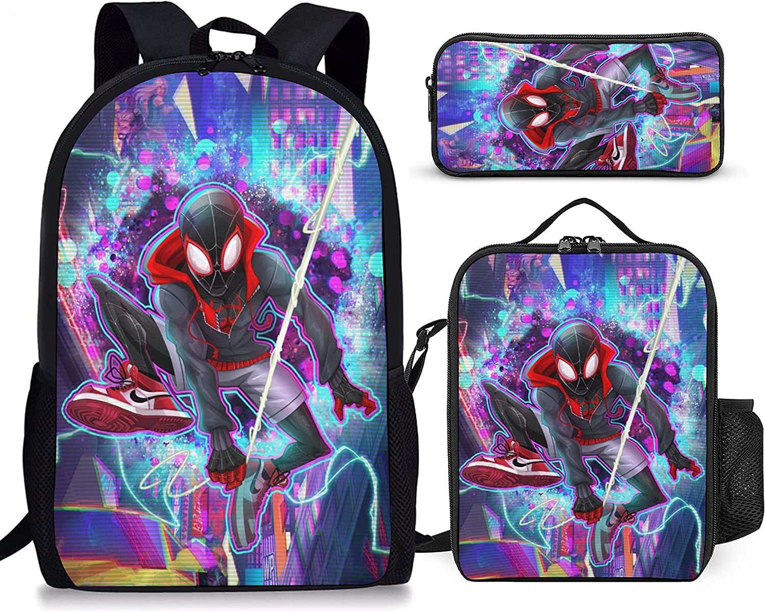 Kit Escolar Homem Aranha: Mochila, Lancheira e Estojo