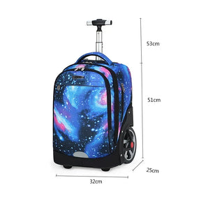 Mochila de Rodinha Grande Space - Escolar Grande Capacidade - Impermeável