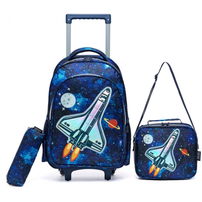 Kit Mochila Infantil Escolar Completa - Space - Volta as Aulas Voyage Bag