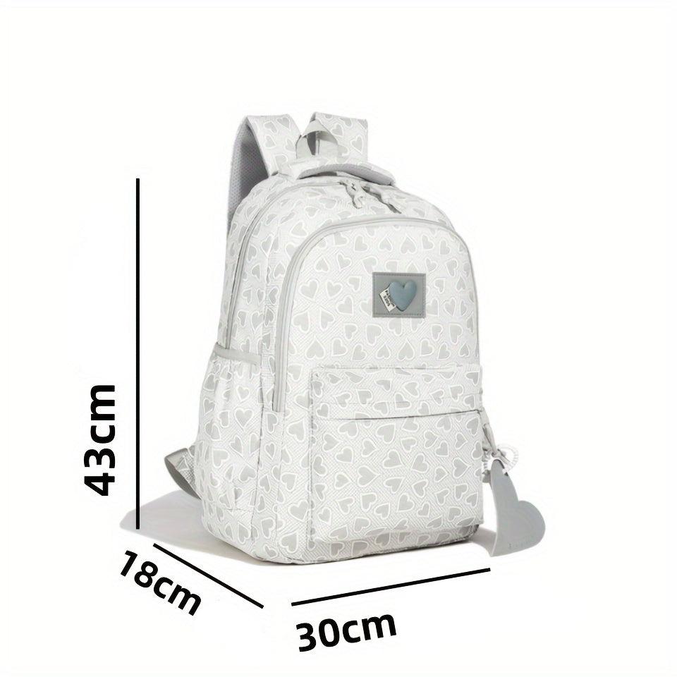 Mochila Escolar Ensino Médio com Corações