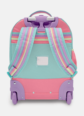 Mochila com Rodinha Holográfica Color Block - Voyage Bag