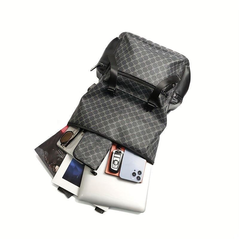 Mochila de Viagem | Couro Elegante | com Grande Capacidade para laptop | LVB70