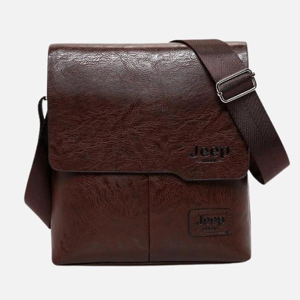 Bolsa Pasta Executiva JEEP Transversal de Couro Legítimo Impermeável