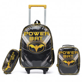 Kit Mochila Infantil Rodinha Escolar Batman - Volta as Aulas Voyage Bag