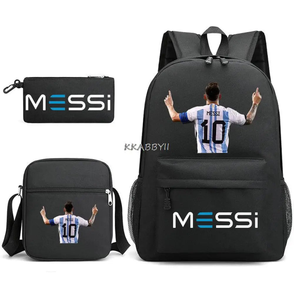 Kit Escolar do M10 Com 3 Peças - Mochila, Bolsa de Ombro e Estojo