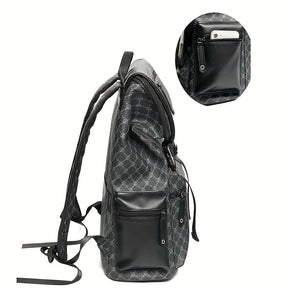 Mochila de Viagem de Couro com Grande Capacidade para laptop