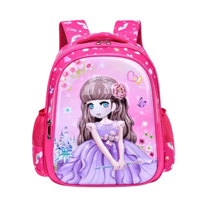 Mochila Escolar Infantil de Desenhos Animados com Grande Capacidade